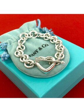 Tiffany & Co Vintage Heart & Arrow Bracelet 925 Sterling Silver